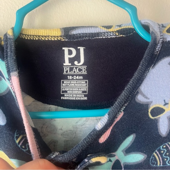 🌼 5/$25 PJ Place Baby Girl Boy Easter Bunny Pajamas Sleeper 18-24M Footed Cotton - Picture 4 of 11